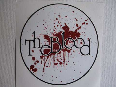 THE BLOOD round PUNK VINYL STICKER one only
