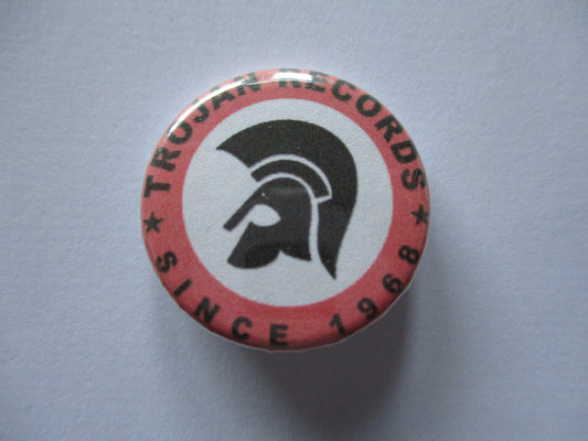 TROJAN RECORDS (helmet version) ska badge