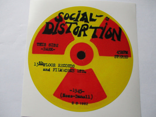 SOCIAL DISTORTION large PUNK VINYL STICKER