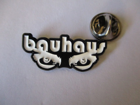 BAUHAUS logo POST PUNK METAL BADGE b&w