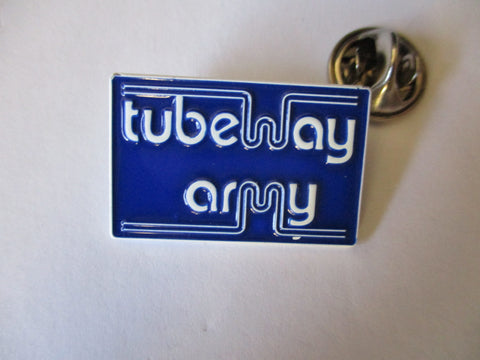 TUBEWAY ARMY post punk METAL BADGE (blue/white)