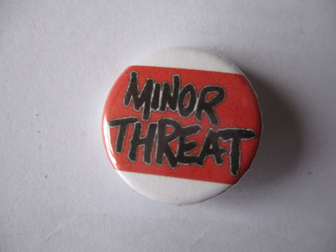 MINOR THREAT punk badge (red)