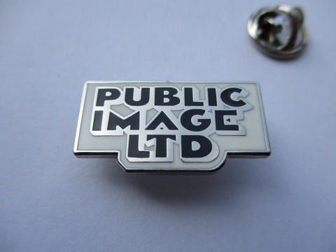 PUBLIC IMAGE LTD vintage logo post punk metal badge (silver)