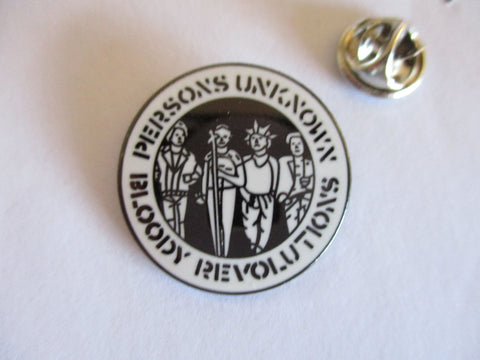 CRASS bloody revolutions (b&w) PUNK METAL BADGE