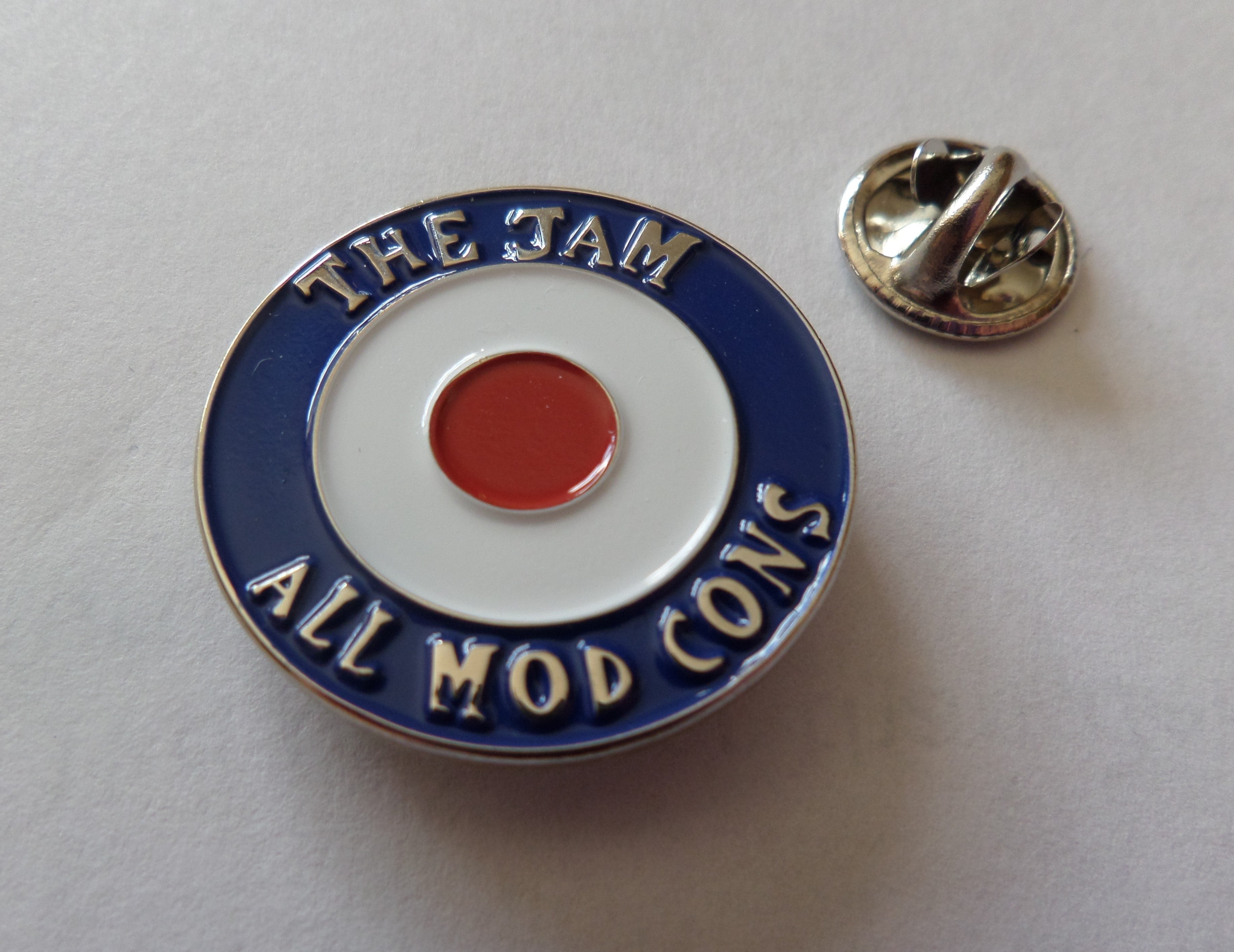 THE JAM all mod cons MOD METAL BADGE (silver) – Savage Amusement