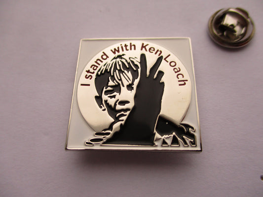 KEN LOACH solidarity METAL BADGE (silver)