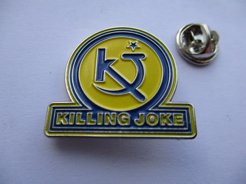 KILLING JOKE logo POST PUNK METAL BADGE (yellow)