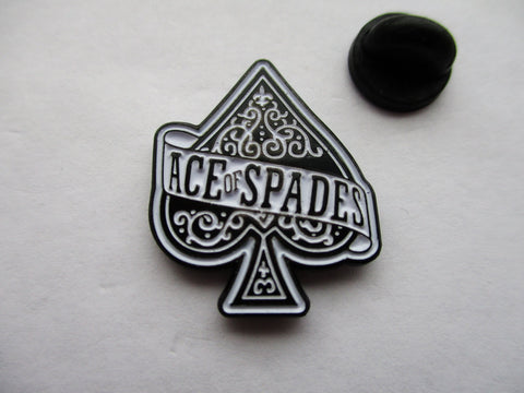 MOTORHEAD ace of spades b&w embossed PUNK METAL BADGE