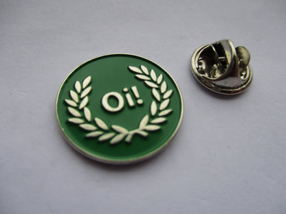 OI! LAUREL WREATH small SKINHEAD METAL BADGE various colours