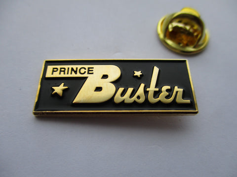 PRINCE BUSTER SKA METAL BADGE (gold)