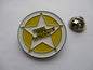 ROCK AGAINST RACISM black/yellow/white PUNK METAL BADGE