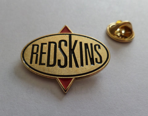 THE REDSKINS skinhead PUNK METAL BADGE (gold)