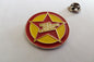 ROCK AGAINST RACISM PUNK METAL BADGE red/yellow