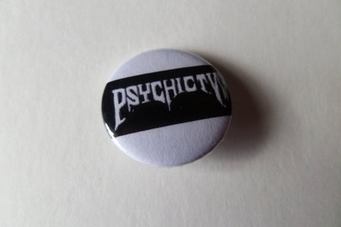 PSYCHIC TV (text logo) industrial post punk badge - Savage Amusement