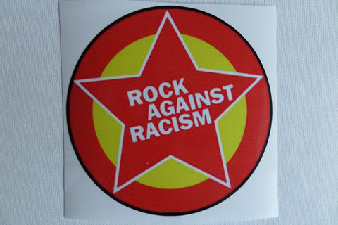 ROCK AGAINST RACISM large  PUNK VINYL STICKER - Savage Amusement