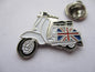 SCOOTER white/union jack SKA METAL BADGE