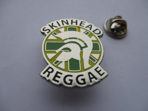 SKINHEAD REGGAE (silver) SKA METAL BADGE