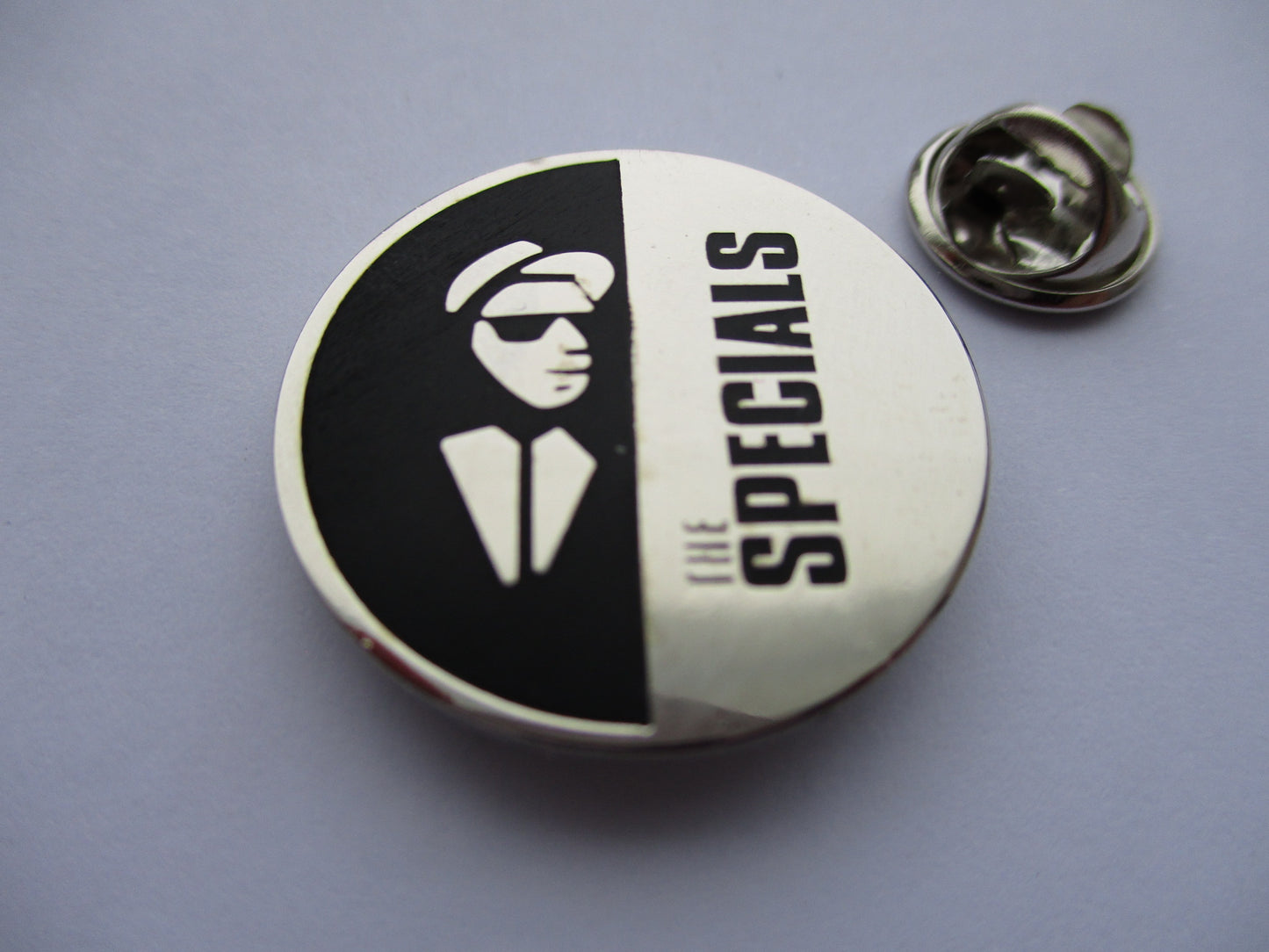 THE SPECIALS silver SKA 2tone METAL BADGE