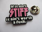 STIFF RECS PUNK METAL BADGE (black)