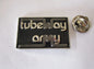 TUBEWAY ARMY post punk METAL BADGE (black/silver) enamel pin