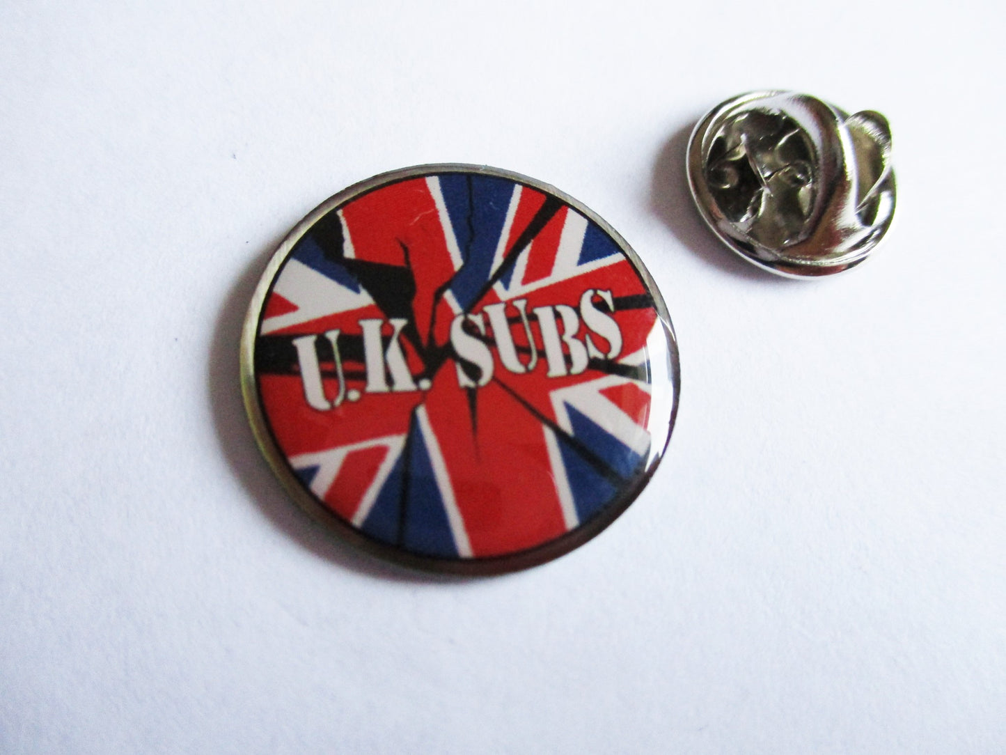 UK SUBS small PUNK METAL BADGE