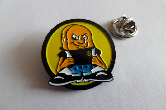 WEETABIX SKIN embossed OI! SKINHEAD SKA METAL BADGE