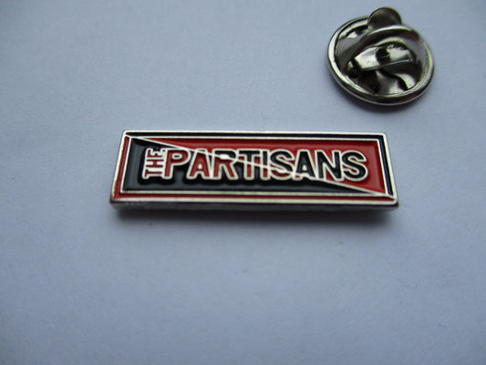 THE PARTISANS small silver PUNK METAL BADGE