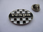 VESPA b&w check oval MOD METAL BADGE